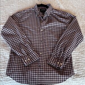 Bonobos Purple and White Checkered Casual Button Down Shirt